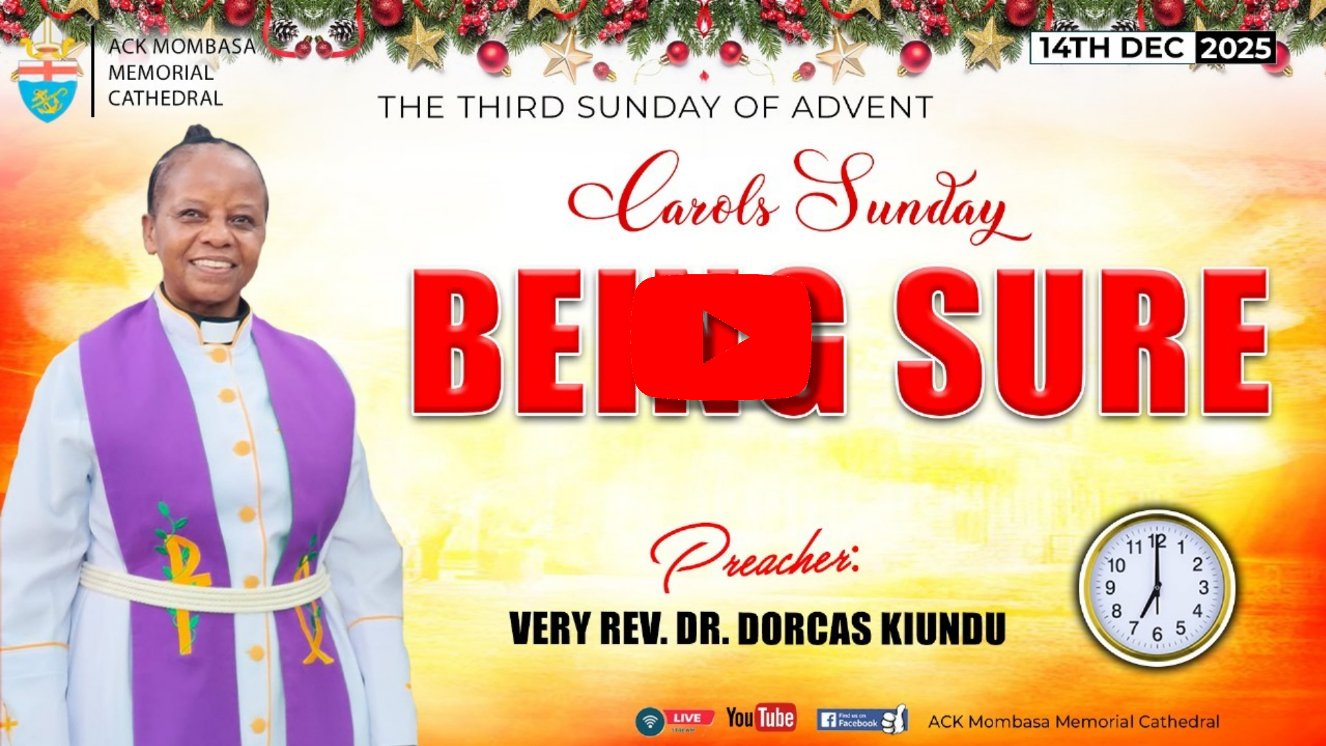 SERVICE SERMON: BEING SURE